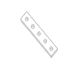 Опорная пластина плоская страт-профиля с пятью отверстиями г/ц